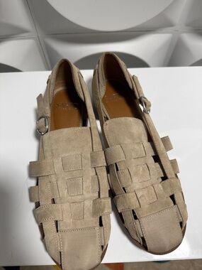 SARTO By Franco Sarto Men's Beige Suede Fisherman Loafers
